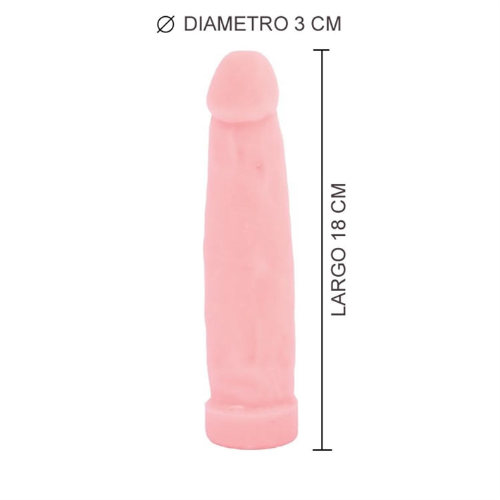 Funda Peneana Extensora Realista | Aumenta Largo y Grosor (18cm)