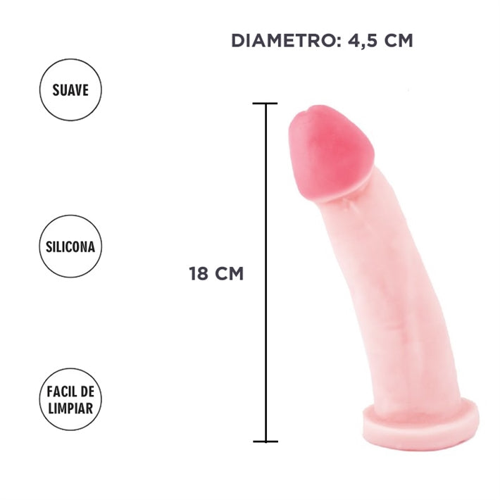 Dildo Macizo Super Cyber | Apto Arnés Símil Piel