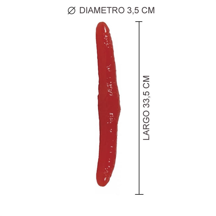 Dildo Doble RealSkin de 34cm | Juguete para Placer Simultáneo