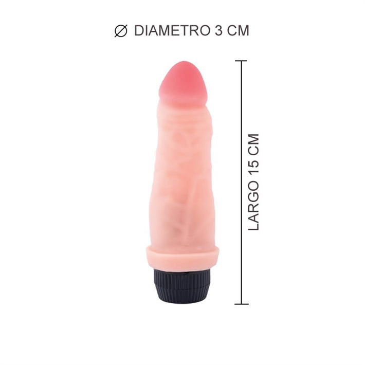 Vibrador Chico RealSkin | Suave, Regulable y Termo-Sensible (15cm)