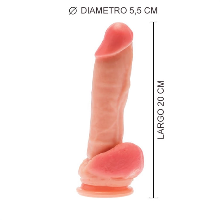 Dildo Realista Kong con Ventosa y Testículos | 20cm de Placer