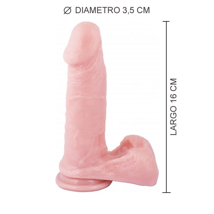 Dildo Realista con Ventosa Plumber | Consolador RealSkin 16cm