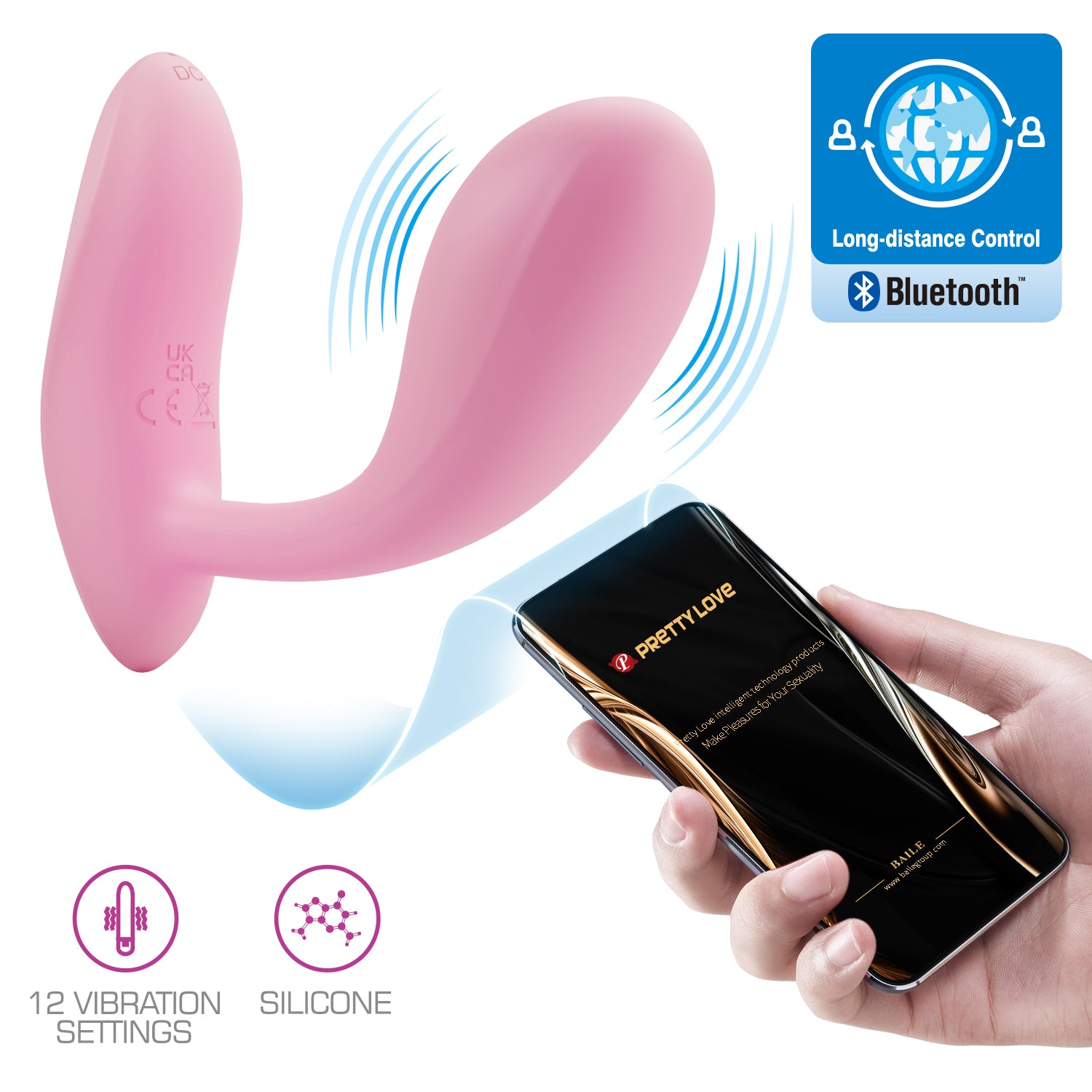Pretty Love Baird Vibrador Punto G con APP – Control a Distancia y 12 Modos