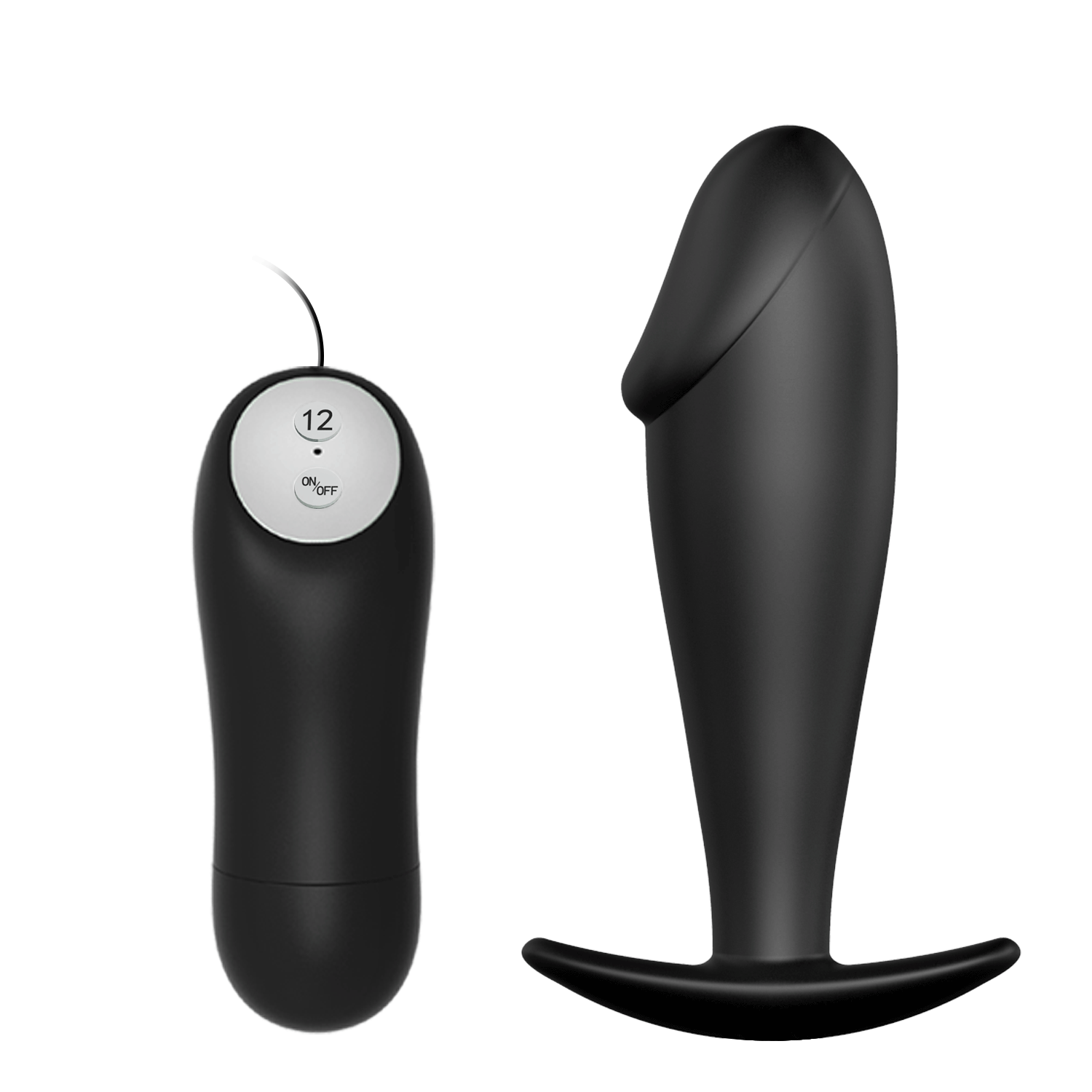 Plug Anal Vibrador con Forma de Pene | 12 Funciones y Control Remoto