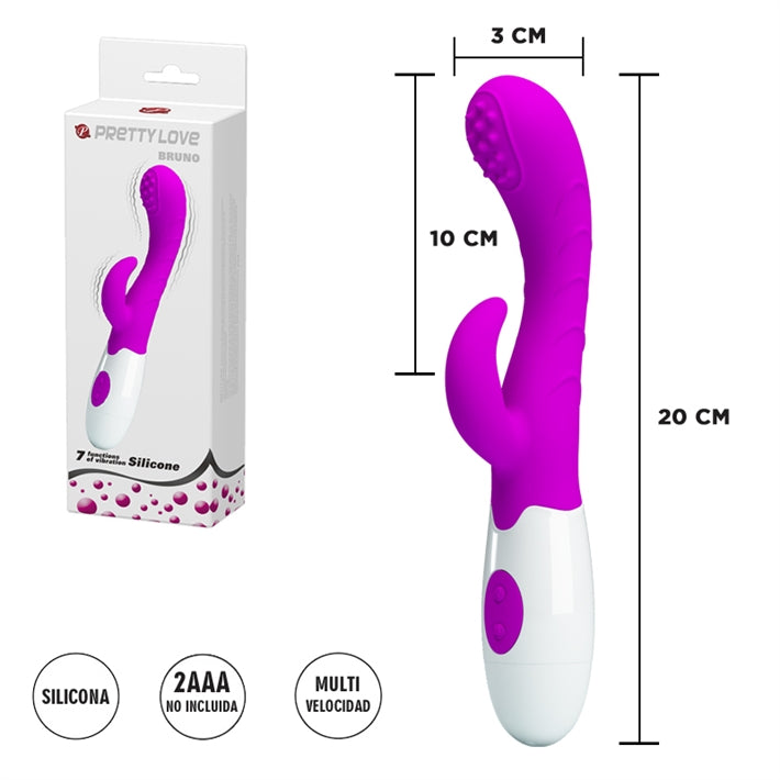 Vibrador Conejo Bruno | 7 Funciones para Placer Doble