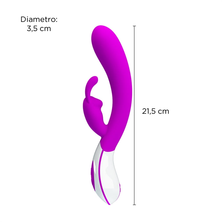 Vibrador Conejo Harlan | 12 Funciones USB para Punto G y Clítoris