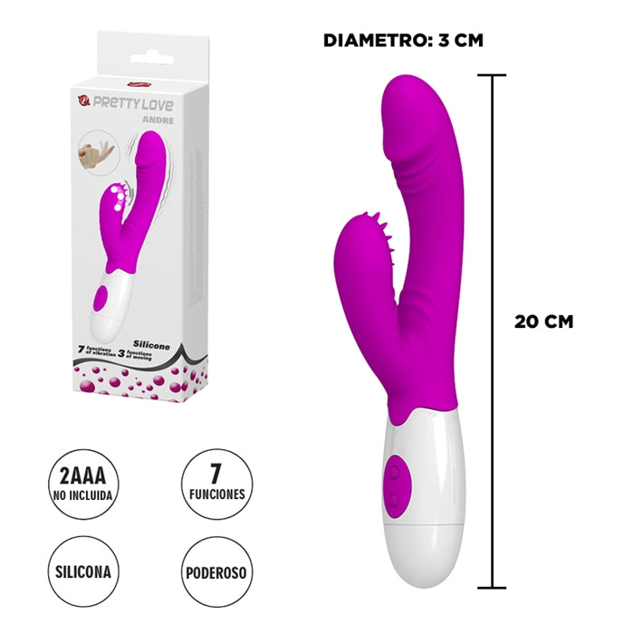 Vibrador Punto G con Pétalos de Cosquilleo | Andre 12+3 Funciones