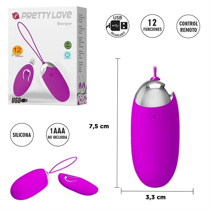 Huevo Vibrador Berger | 12 Modos para Juego en Pareja