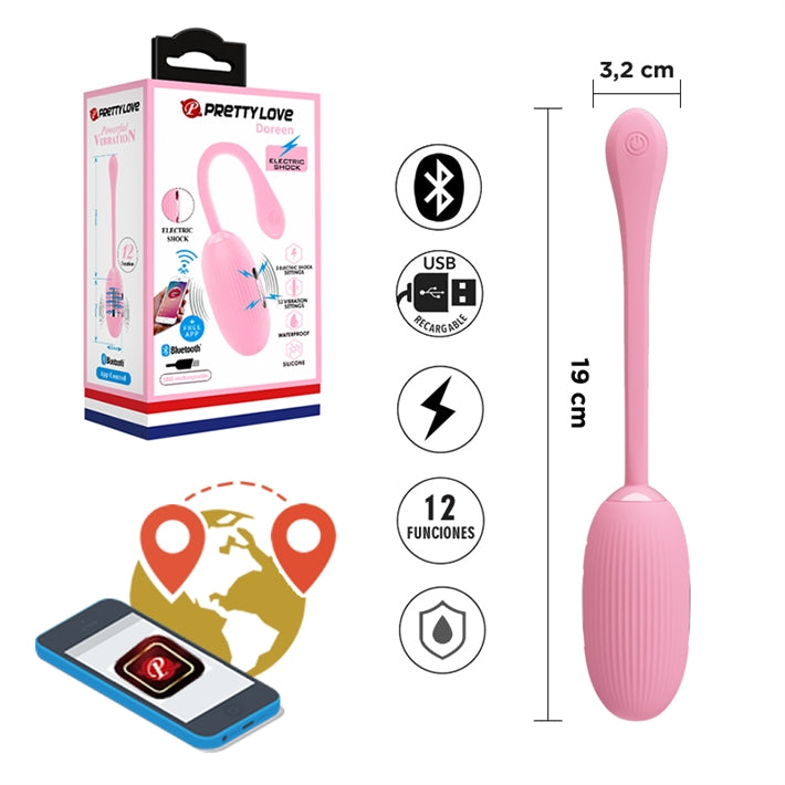 Huevo Vibrador con App y Electroshock | Doreen para Juego a Distancia