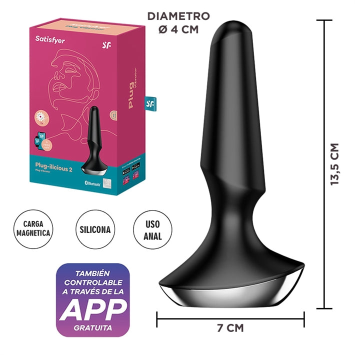 Plug Anal Vibrador Satisfyer Plug-ilicious 2 | Juguete Sexual con App