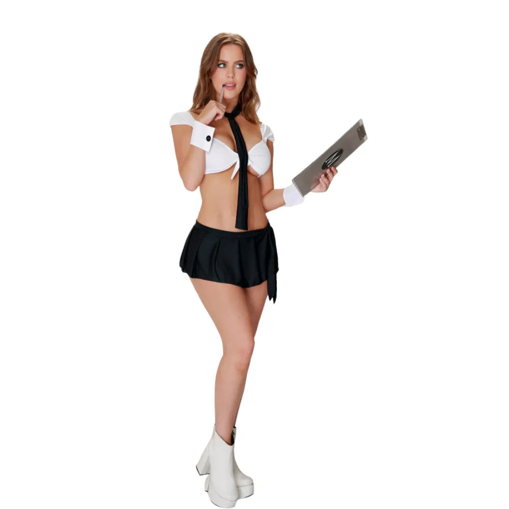 Disfraz de Secretaria Sexy | Conjunto Erótico de 5 Piezas Regulable