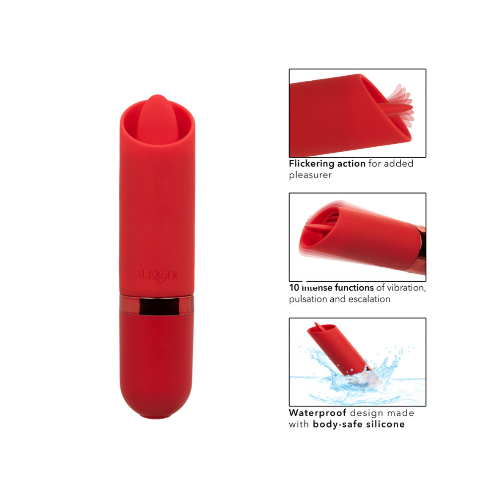 Bala Vibradora con Lengua Kyst Flicker | Estimulador de Clítoris USB