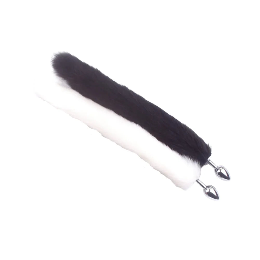 Plug Anal de Acero con Cola de Zorro | Juguete para Juego de Rol