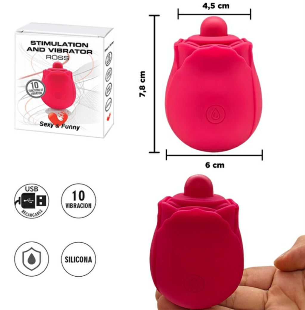 Vibrador de Lengua Ross | Mini Estimulador para Placer Oral USB