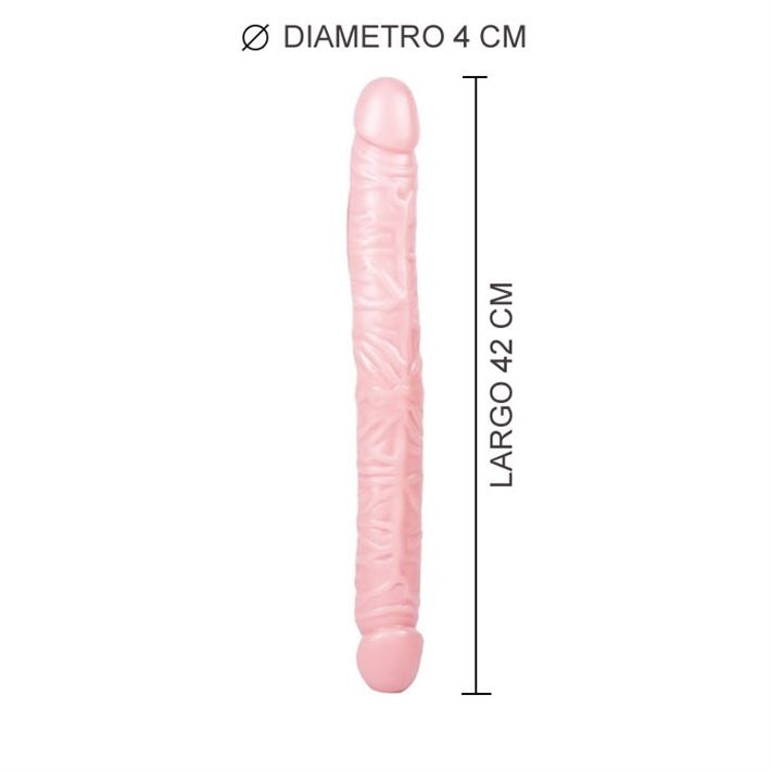 Dildo Doble RealSkin (Double Dong) | Flexible Para Parejas