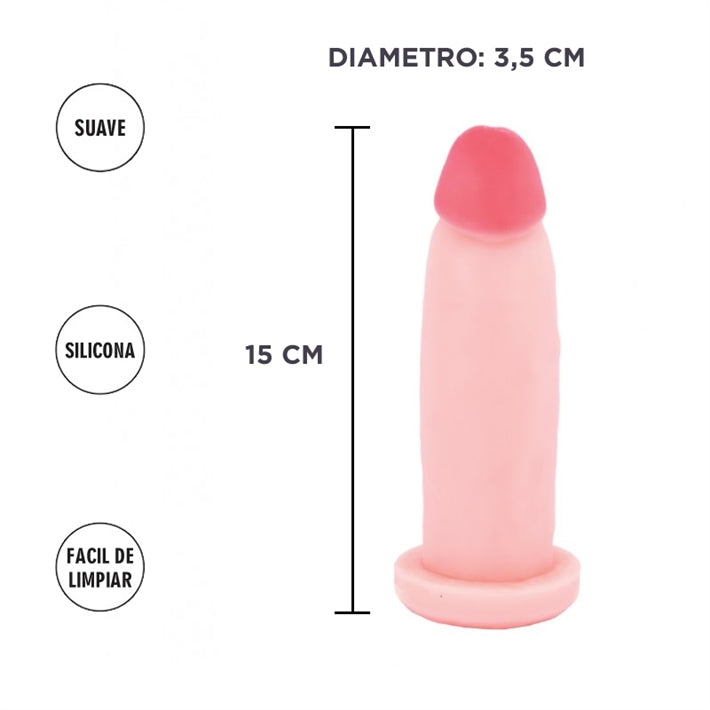 Dildo Realista Normal Cyber | Consolador RealSkin 15cm