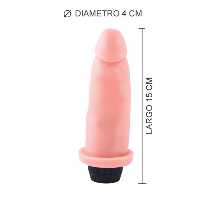 Vibrador Normal RealSkin | Ancho, Regulable y Glande Definido (15cm)