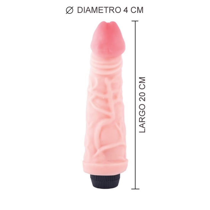 Vibrador Americano Real | Dildo Realista Símil Piel (20cm x 4cm)