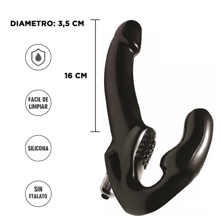 Vibrador de Doble Punta Gun | Strap-On sin Arnés para Parejas
