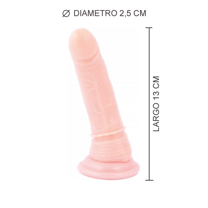 Dildo Curvo RealSkin | Estimulación Punto G, Arnés y Anal (13cm)
