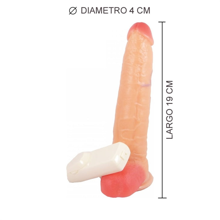 Dildo Vibrador Realista Brad Stone | 20cm con Ventosa