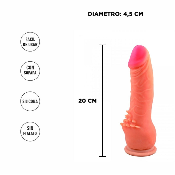 Dildo Realista Cliterific con Ventosa | 20cm Cyber Skin