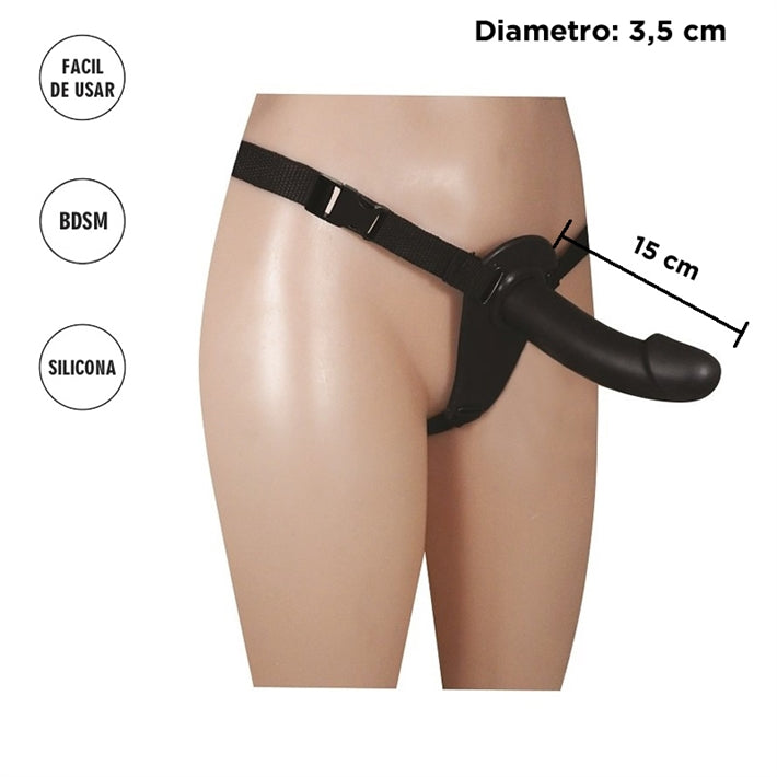 Arnés Prostático con Dildo Curvo | Strap-On para Estimular la Próstata