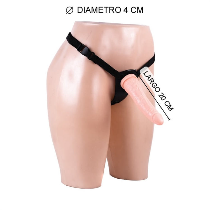 Arnés para Principiantes con Mini Dildo RealSkin | Strap-On Regulable