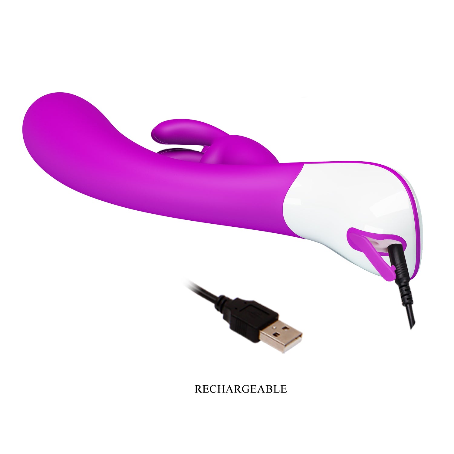 Vibrador Conejo Harlan | 12 Funciones USB para Punto G y Clítoris