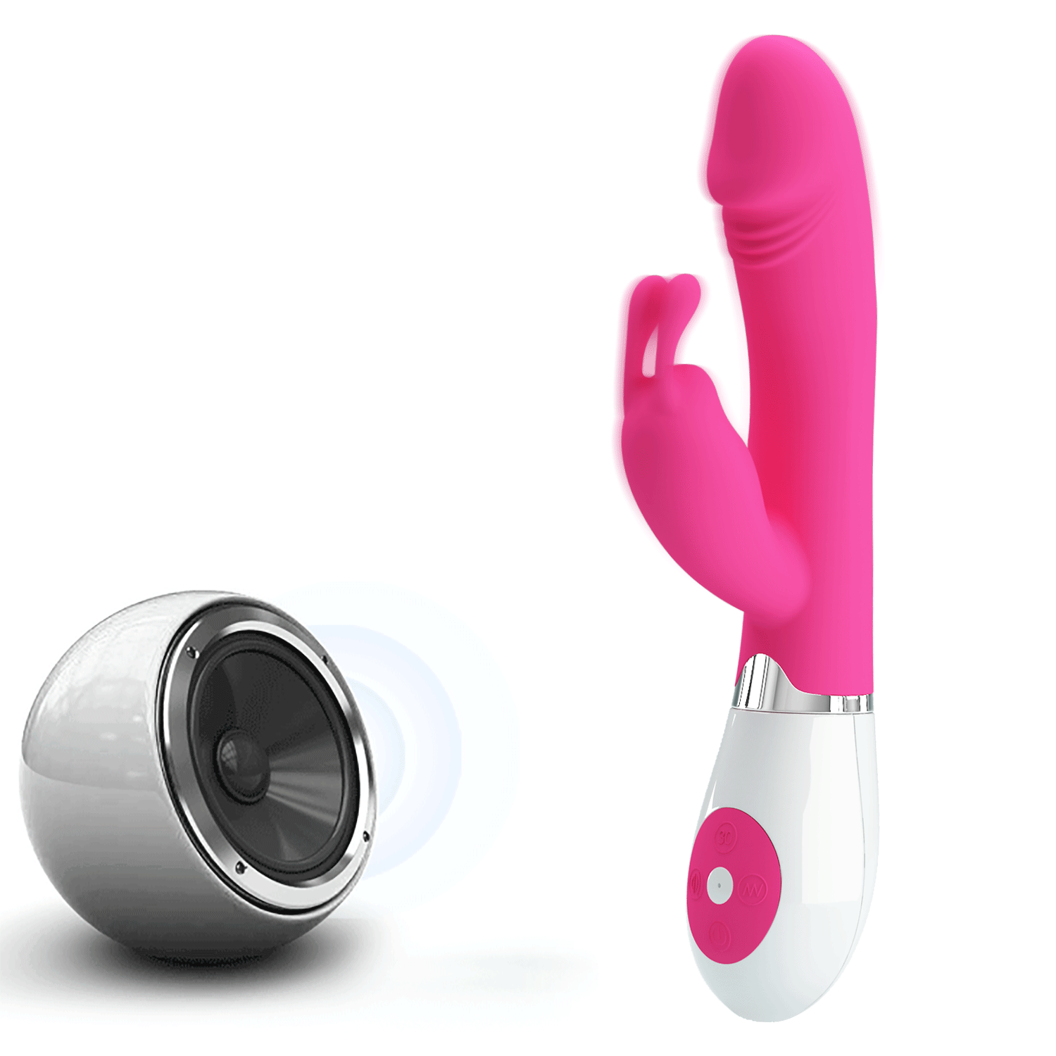 Vibrador Conejo con Control por Voz | Vibra al Ritmo de tu Voz o Música