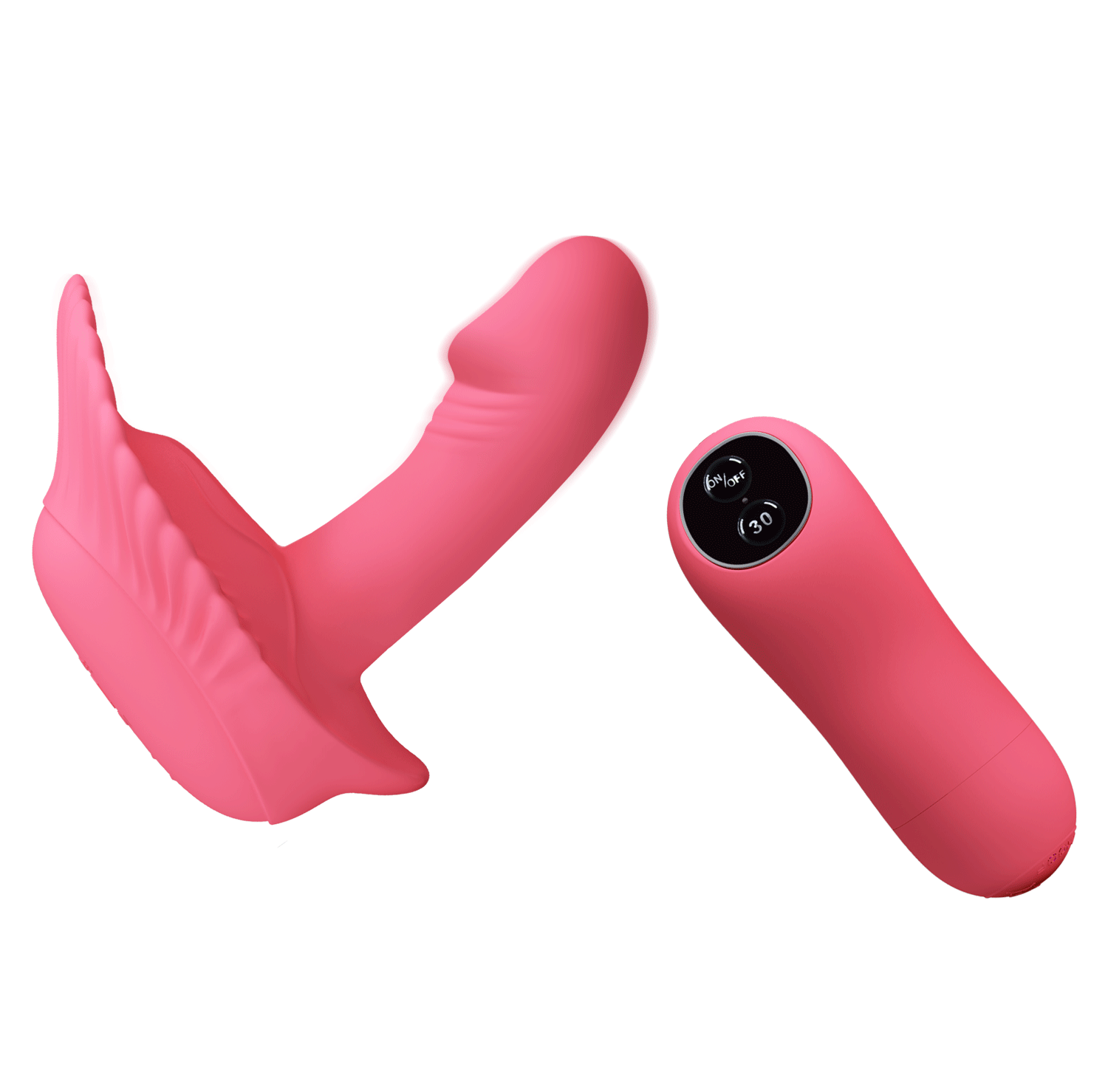Vibrador Manos Libres Clamshell | 30 Funciones con Control Remoto