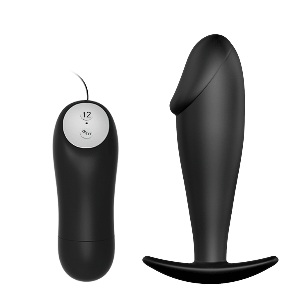 Plug Anal Vibrador con Forma de Pene | 12 Funciones y Control Remoto