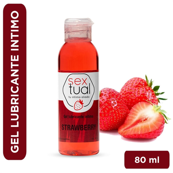 Gel Lubricante Sextual Frutilla | Base Agua Larga Duración