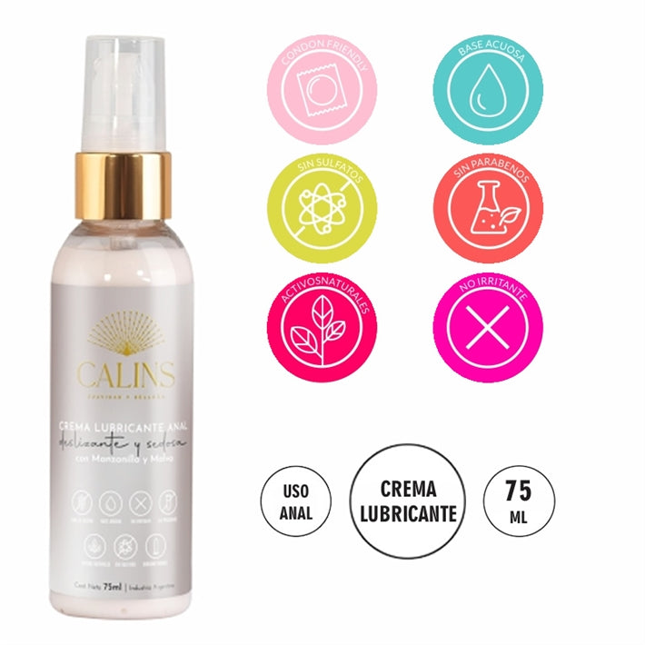 Lubricante Anal Calins 75ml – Base Acuosa e Hipoalergénico