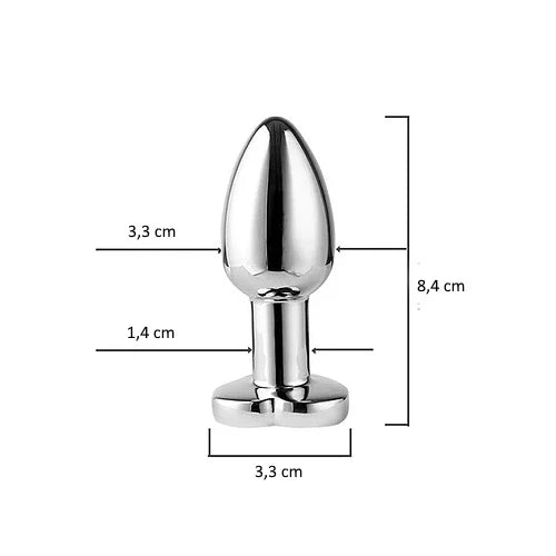 Plug Anal Corazón con Luz LED, Control Remoto y App