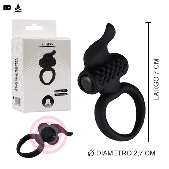 AL Anillo Lingus Vibrador con Lengua Estimuladora
