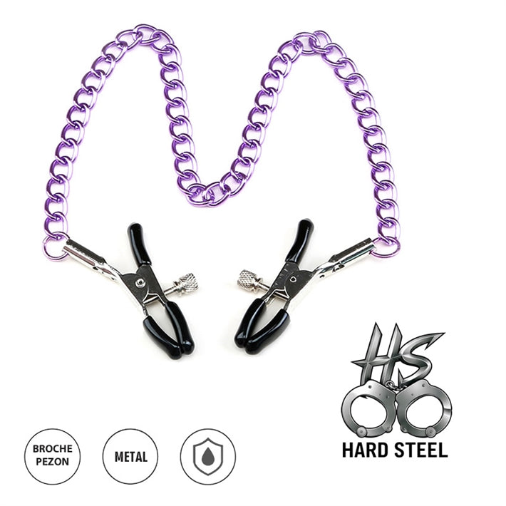 Pinzas para Pezones con Cadena | Accesorio BDSM Regulable