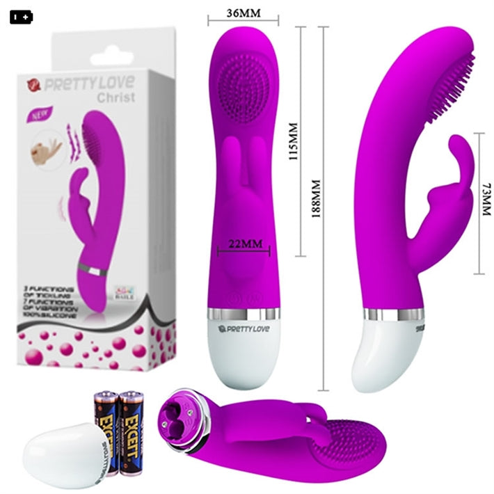 Vibrador Conejo Christ | Con 3 Modos de Cosquilleo para Punto G