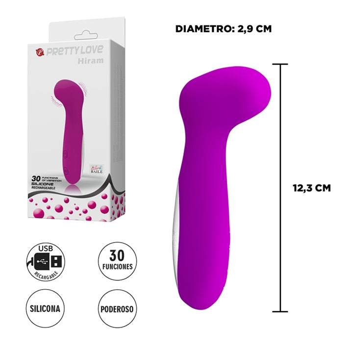 Mini Vibrador Recargable Hiram | 30 Funciones para Punto G y Clítoris