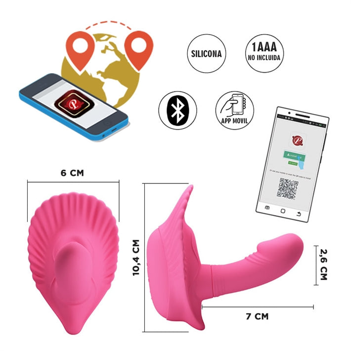 Vibrador Manos Libres con App Fancy Clamshell | Juego para Parejas