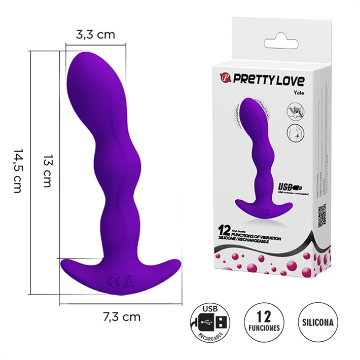 Masajeador Prostático Progresivo Yale | 12 Funciones USB