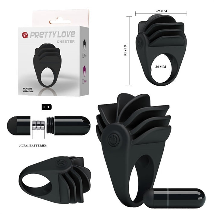 Anillo Vibrador Chester 2 en 1 | con Bala Vibradora Extraíble