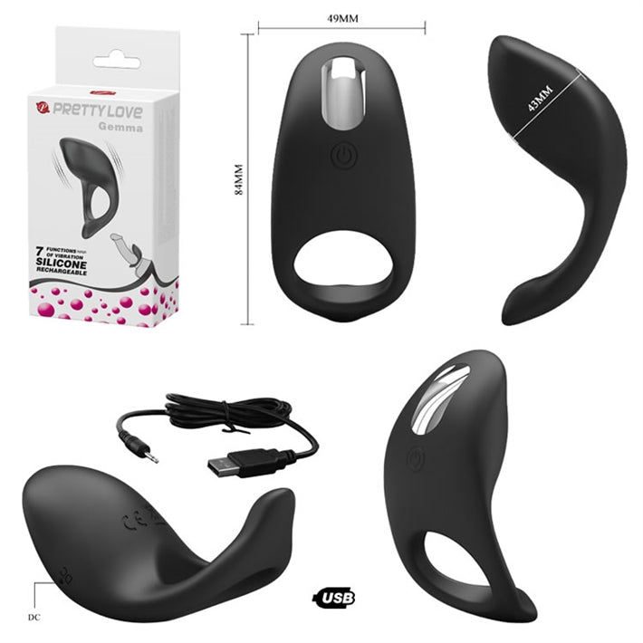 Anillo Vibrador Gemma | 7 Funciones USB
