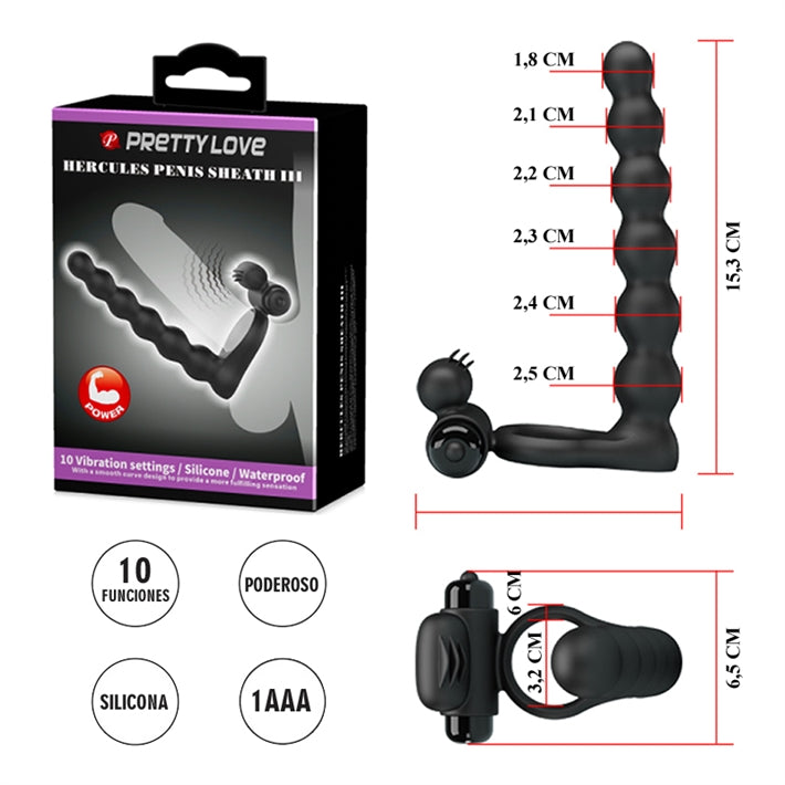 Anillo Vibrador Anal Hercules | Doble Penetración