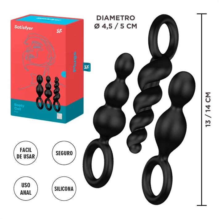 Kit de Placer Anal Booty Call | Set de 3 Plugs Satisfyer