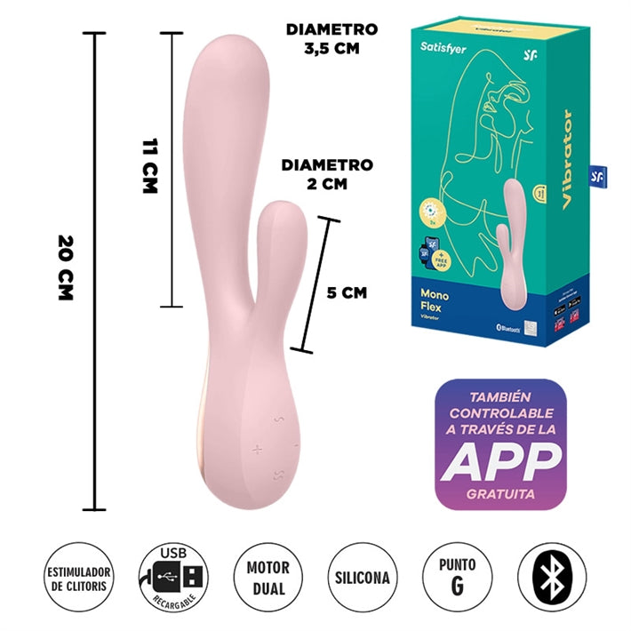 Satisfyer Mono Flex | Vibrador Conejo Ultra Flexible con App