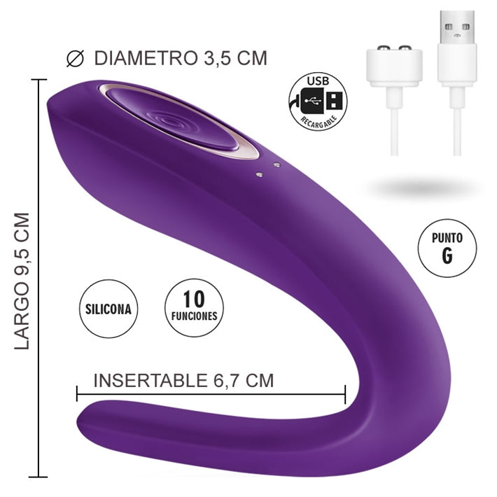 Satisfyer Double Classic | Vibrador para Usar en Pareja (10 Modos)