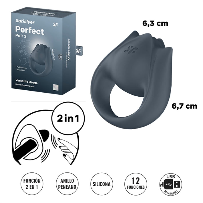 Satisfyer Perfect Pair 2 – Anillo Vibrador Multifunción