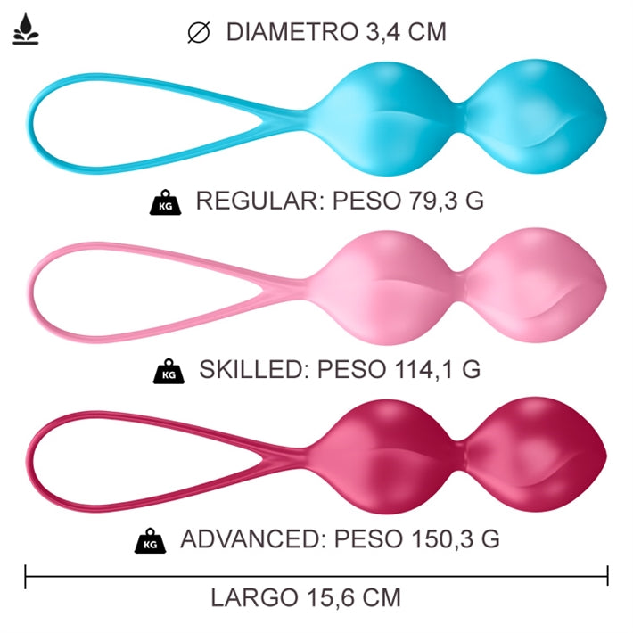 Kit de Bolas de Kegel V Balls | 3 Pesos para Fortalecer el Suelo Pélvico