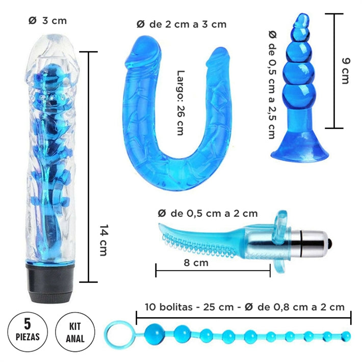 Kit de Placer Anal y Vibración Octans | Set de 5 Juguetes